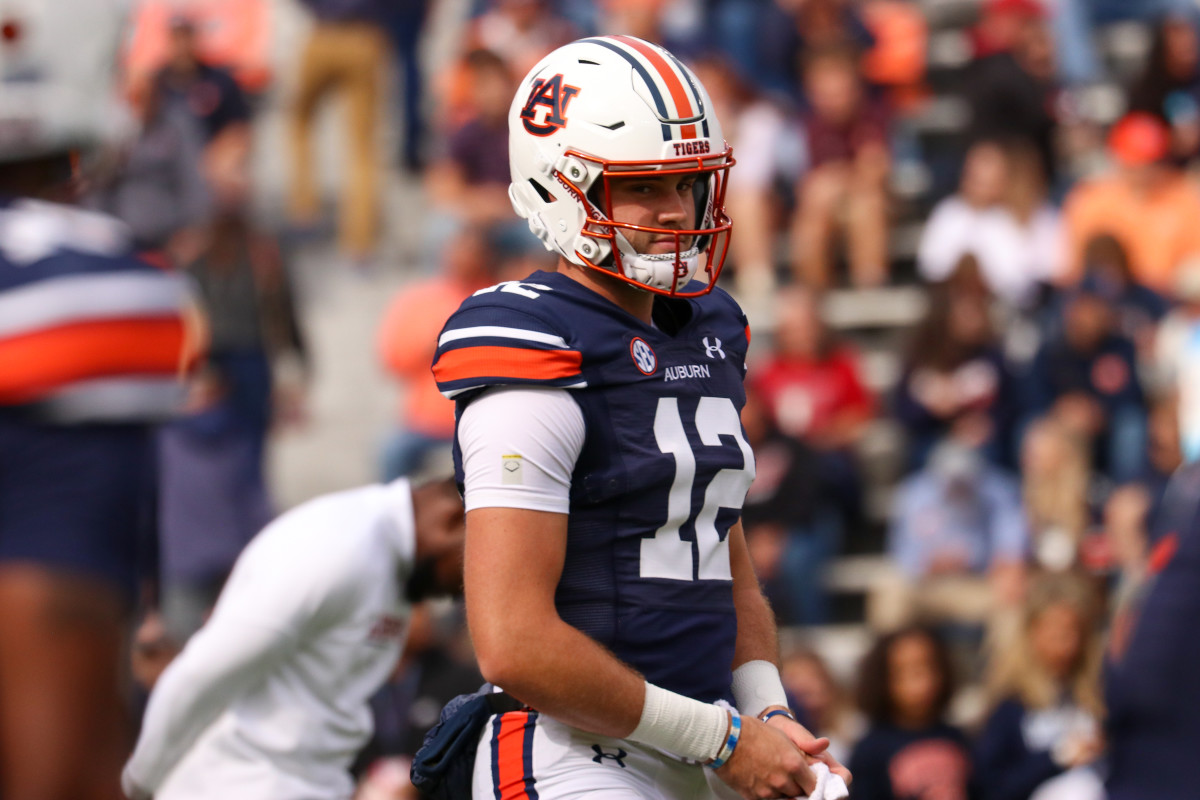 Holden Geriner in pregame warmups vs Arkansas.